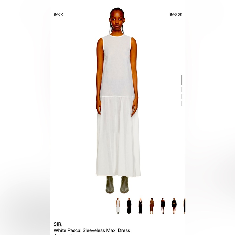 SIR. The label | White Pascal sleeveless maxi dress